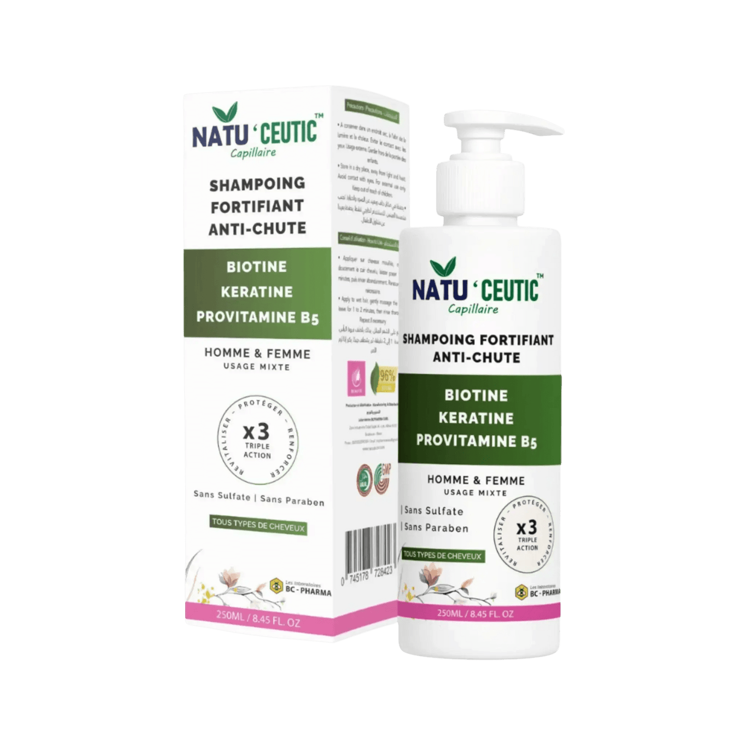 SHAMPOOING FORTIFIANT ANTI-CHUTE Natuceutic