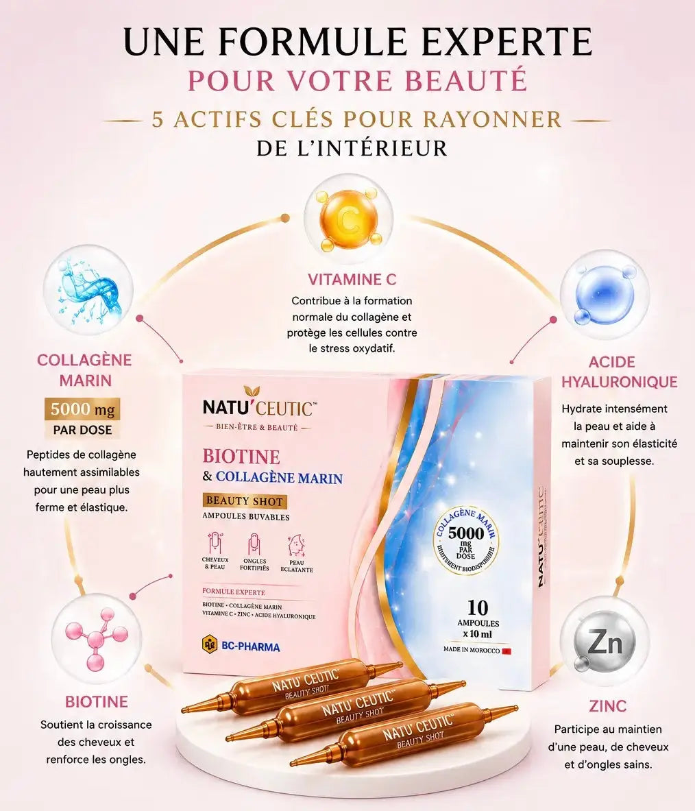 Beauty shot - Ampoule Biotique & Collagène Marin Natuceutic