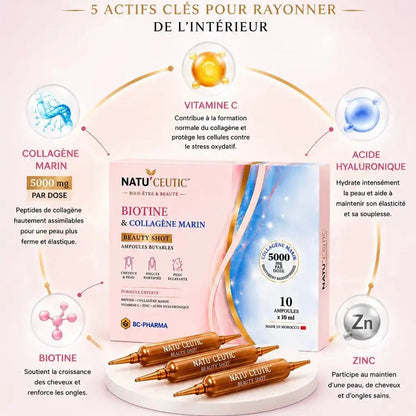 Beauty shot - Ampoule Biotique & Collagène Marin Natuceutic