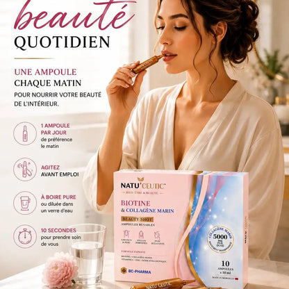 Beauty shot - Ampoule Biotique & Collagène Marin Natuceutic