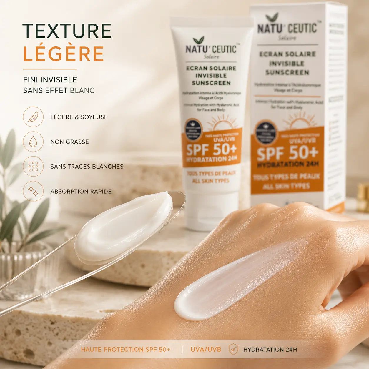 ECRAN SOLAIRE INVISIBLE SPF 50+ Natuceutic