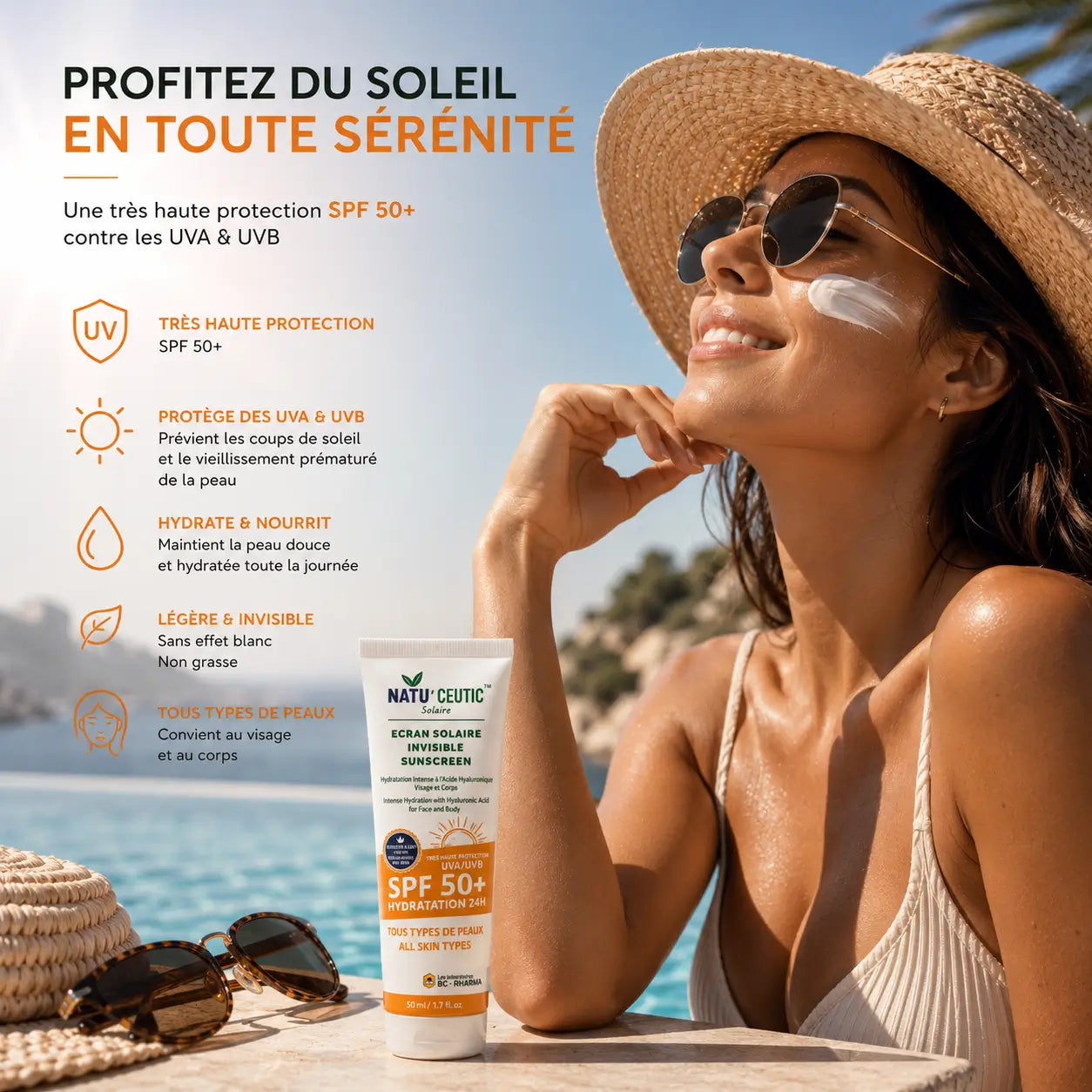 ECRAN SOLAIRE INVISIBLE SPF 50+ Natuceutic